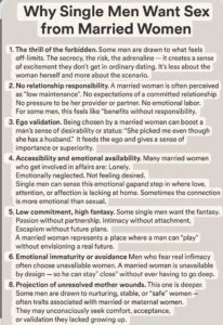 Why men pursue married women for relationship while ignoring single ones